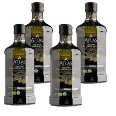 유기농 냉압착 올리브유 모로칸 엑스트라버진 Atlas Organic Cold Pressed Moroccan Extra Virgin Olive Oil, 4개