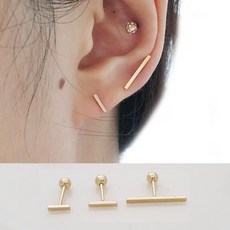 14K 스틱 골드바 금피어싱 바길이4mm6mm8mm