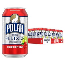 Polar Seltzer 워터 크랜베리 라임 3549ml 12온스 캔 18팩, POLAR 크랜베리 라임 Supplement, 18개, 354.9ml