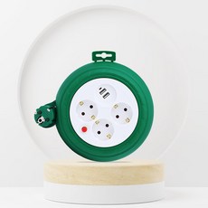 러그박스 USB 멀티릴선 멀티탭 3구 + USB 2포트 그린 1.0SQ