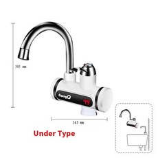 SaengQ 전기 온수기 탭 인스턴트 온수 수도꼭지 히터 차가운 난방 수도꼭지 Tankless 순간 온수기, 03 slt102 Short_03 스페인 _01 EU
