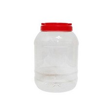 옥야 PET 투명 용기 원형 5L 매실통, 1개