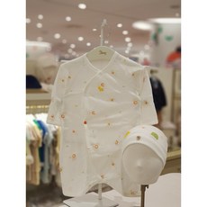 [에뜨와] 이든배내가운신생모2종세트 (07S317103S376708) 출산 신생 백일 돌선물, 견본색/3M