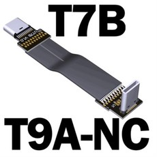 ADT링크 USB 3.2 유형 C C 플랫 케이블 직각 USBC 직각 USBC 여성없이 마크 IC 케이블, 06 T7B-T9A-NC_09 0.5m, 1개