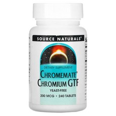 소스내츄럴 Source Natural 크롬메이트 크롬 GTF 200 mcg 240 타블렛, 240정, 1개
