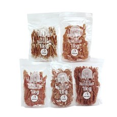 미라클 대용량 강아지간식 치킨 오리 대포장 영양간식 1kg, 치킨 숯불 사사미 (W)