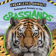 (영문도서) Endangered Animals on the Grasslands Paperback, PowerKids Press, English, 9781725336346