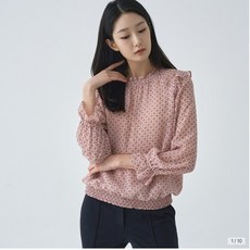 [지센] 메탈 잔패턴 스모킹 블라우스 LFWSO203_[2컬러]