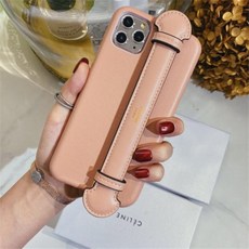 셀린 아이폰 인조 가죽 스트랩 밴드 케이스 4color, 1개, 핑크 싱글 쉘 + iPhoneXR