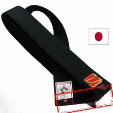 위드제이 쿠사쿠라띠 유도복 고급 검은띠 가라데띠 유도띠 일본, 블랙