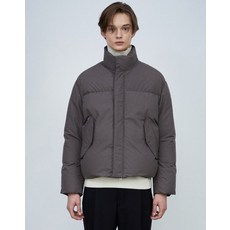 22FW [Magnum Goose] 그레이 미니멀 NEW 크롭 숏다운 점퍼 JNJU2D115G2