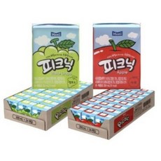 매일유업 피크닉 사과 200ml 24팩 + 피크닉 청포도 200ml 24팩, 96개