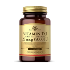 솔가비타민D 솔가비타민D3 콜레칼시페롤 Cholecalciferol 5000 IU 100 소프트젤, 100정, 1개