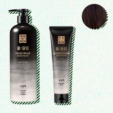 리엔 물들임 흑갈색 새치커버 샴푸 대용량 550ml 트리트먼트 150ml, 1개