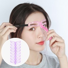 엔피몰 눈썹 틀 그리기 가이드 8단계 세트 구성, 1set, 눈썹틀 퍼플색상