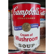 Campbell's (미국직배) 캠벨 버섯 크림스프 298g 1+1+1+1 Cream of Mushroom Soup 10.5oz(298g), 4개