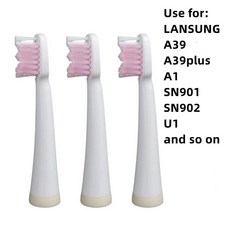 LANSUNG U1 A39PLUS A1 용 칫솔 헤드 전기 교체 칫솔 헤드 커버 없음 SN901 SN902 3, 02 Pink 3pcs No cover, 3개