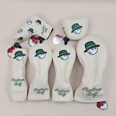 골프채커버 가죽 드라이버 우드 유틸 퍼터 헤드커버 아이언커버 세트 자석 마그넷 골프채 헤드 커버 4종세트 6종세트, 리미티드 에디션 6종 세트, 1개