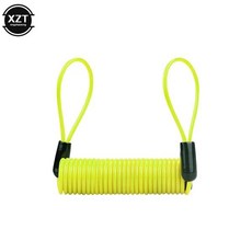 바이크 오토바이 도난 방지 알람 디스크 잠금 보안 120cm 휠 브레이크 가방 및 알림 스프링 케이블, YELLOW