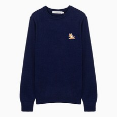 (당일) 23SS 메종키츠네 칠랙스 폭스 네이비 멜란지 울 니트 KM00501KT1036 NAVYMELANGE