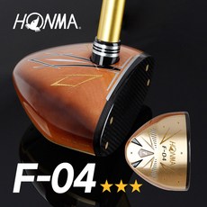 (혼마일본직수입정품) 2022년 F-04 파크골프 클럽, 브라운 85cm