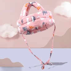키즈 헬멧 아기 유아 모자 충돌 방지 보호 안전 부드럽고 편안한 머리 보안 및 조절 가능-209, 10.Pink Forest