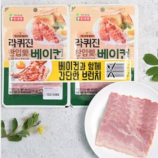 롯데 롯데햄 라퀴진 한입애 베이컨 70g+70g 브런치용 샌드위치용, 3개, 70g