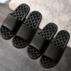 이모네연구소 미끄럼방지 물빠짐 욕실화 2p세트, 블랙(~270)+블랙(~270) 블랙(~270)+블랙(~270)