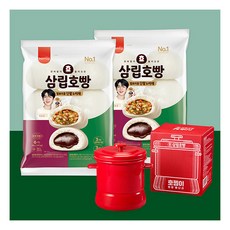 [포레스트그룹] 삼립호빵 (단팥 90g 3개 + 야채 90g 3봉) x 2봉 + 법랑호찜이, 상세 설명 참조