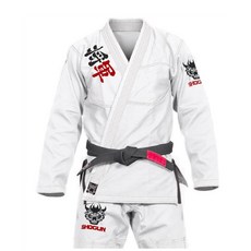 SHOGUN Fight Jiu Jitsu Gi 초경량 'Kanji' 화이트 IBJJF 리갈 350gsm 펄 위브 면 프리미엄 BJJ