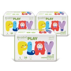 한예지 PLAY 기저귀 대형 28입 3팩, 1