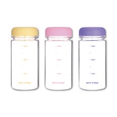 위드 국산 눈금물병 트라이탄 물통 마이보틀 컬러혼합 3P, 1세트, 350ml, 옐로 핑크 퍼플 1개씩