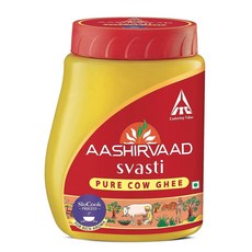 인도정품 Aashirvaad Svasti 순수 카우 기(Ghee)버터 - 풍부한 향기를 지닌 Desi Ghee - 200ml, 200ml(1팩), 1개