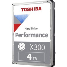 도시바 X300 18TB 퍼포먼스 및 게이밍 3.5인치 내장 하드 드라이브 CMR SATA 6Gb/s 7200RPM 512MB 캐시 HDWR51JXZSTA, 4 TB, Performance Desktop