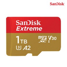 샌디스크 MicroSDXC Class10 Extreme SQXA1 4K 마이크로SD카드 블랙박스용메모리, 1TB