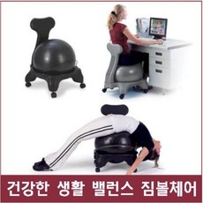 건강한 신체를 위한 무브먼트 짐볼 의자 / 55cm 빅 짐볼체어, 그레이