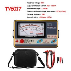절연 저항 계량기 디지털 저항계 메거 절연 테스터 메가미터 0-2000MΩ 100V 250V 500V 1000V, 1개