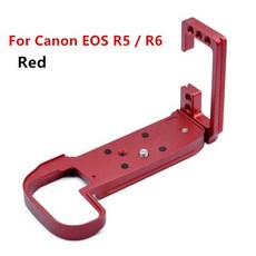 삼각대 플레이트 퀵릴리즈 퀵슈 퀵릴리스 L 플레이트 홀더 핸드 그립 삼각대 브래킷 캐논 EOS R RP R5 R6, 06 For EOS R5 R6 Red