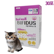  고양이유산균 묽은변 변비 리얼 비피더스 캣 30포, 60포, 강아지용 