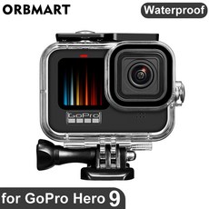 GoPro Hero 9 블랙 다이빙 보호 수중 커버GoPro 9 액세서리용용 ORBMART 방수 하우징 케이스스포츠 카메라 삼각대스포츠 그립용 트립보드, 01 E2039