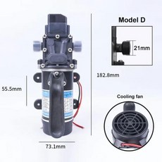양수기 농업용 전기 워터 펌프 자동 스위치 블랙 마이크로 고압 다이어프램 물 분무기 세차 15W120W 12V 24V, 15) Model DFS 3210  24V 100W, 1개 - 다이어프램식수심계