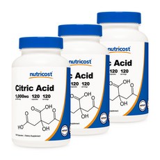 뉴트리코스트 구연산 1000mg, 120정, 3개