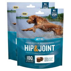 벳아이큐 강아지용 힙 앤 조인트 글루코사민 MSM 크릴 Vet IQ Hip & Joint Glucosamine Krill, 2개, 오리지널, 뼈/관절 강화