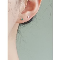 순금사각귀걸이