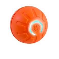 자동 이동 개 장난감 스마트 USB 점프 회전 인터랙티브 씹기 강아지 공, 2) orange, 1개