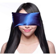 Happy Wraps Lavender Eye Pillow and Free Sleep Mask - Hot Cold Aromatherapy during Yoga Sleeping Stress Relaxation. Gifts for Women Nurses D, Color = Sapphire + FREE Travel, 본문참고, 본문참고