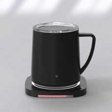 허킨스 스머그 V5 온도조절&포세린 컵 머그워머 컵워머, 1개, 블랙 1개, 블랙