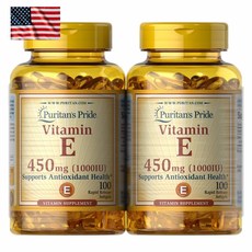 미국 Puritans Pride Vitamin E 200캡슐 퓨리탄프라이드 비타민e 직구 보충제 고함량, 200정, 1개