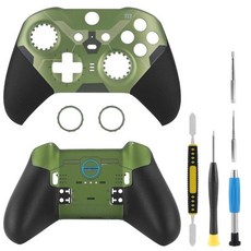Xbox One 엘리트 시리즈 2 컨트롤러용 전면 하우징 쉘 페이스플레이트 커버 교체 수리 키트흰색, Green