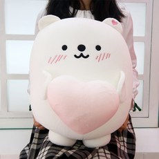 자이언트 펭수쿠션 같은 팽수 만큼 귀여운 펭귄 농담곰 닮은 곰인형 얼굴쿠션 목베개 개학연기 선물, 43cm